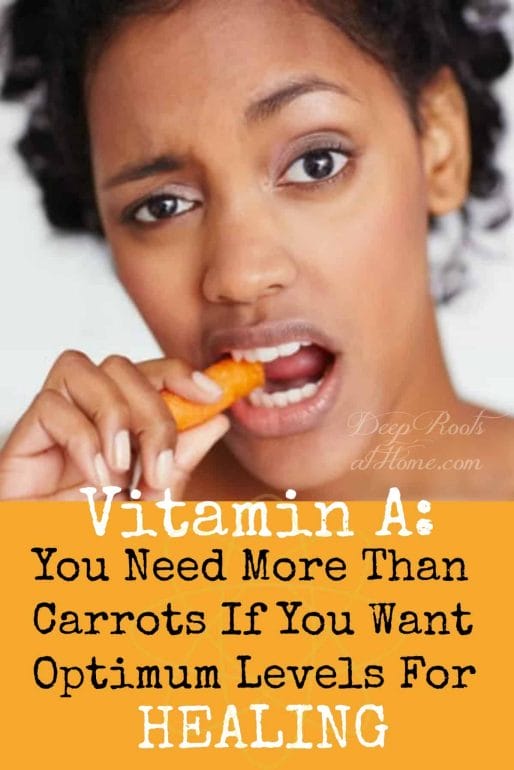 Can You Get Healing Vit A Levels from Beta Carotene Foods like Carrots? A young African-American woman bites down on a carrot stick.