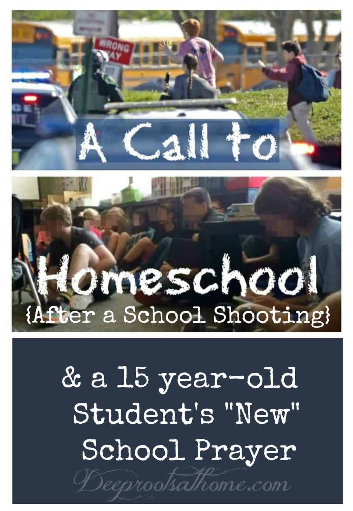 School Shooting & A Sage Student's School Prayer. Students run from Marjory Stoneman Douglas High School