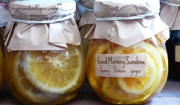 Lemon and clearance honey in morning