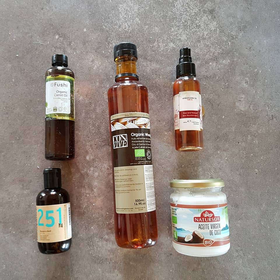 5 different brands of natural oils
