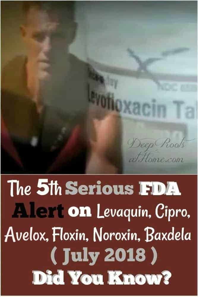 The 5th Serious FDA Alert On Levaquin & Cipro: Did You Know?