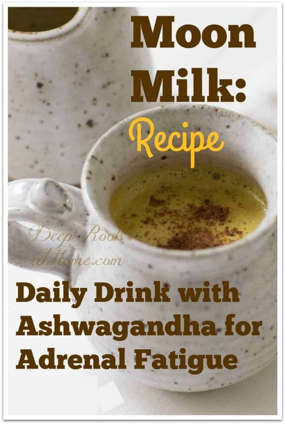 Moon Milk Recipe: Daily Drink with Ashwagandha for Adrenal Fatigue. All ingredients