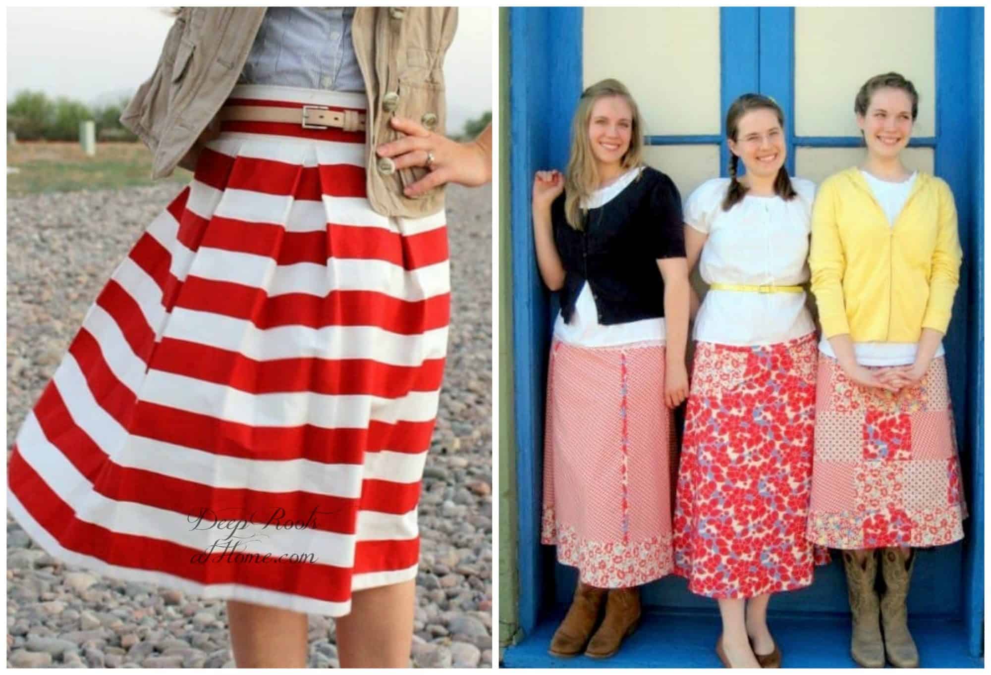 mix 'n match separates, nautical skirt