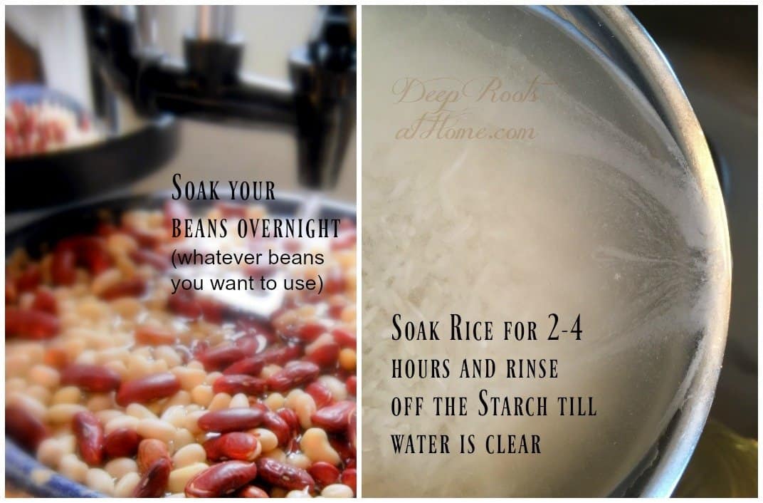 Instant Pot Beans & Rice: 2 Recipes (Ready Together) in 10 Minutes! soaking beans and rice, rinsing rice