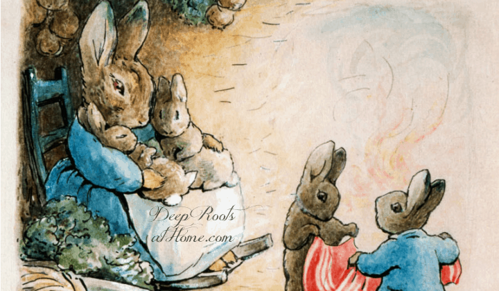 Treasured Old Booklist: There Is No App To Replace Your Lap. Mama rabbit and her children