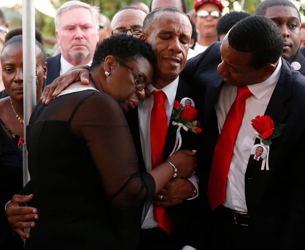 To the Woman Who Killed His Brother: "I Forgive You. I Love You." at the funeral of Botham Jean