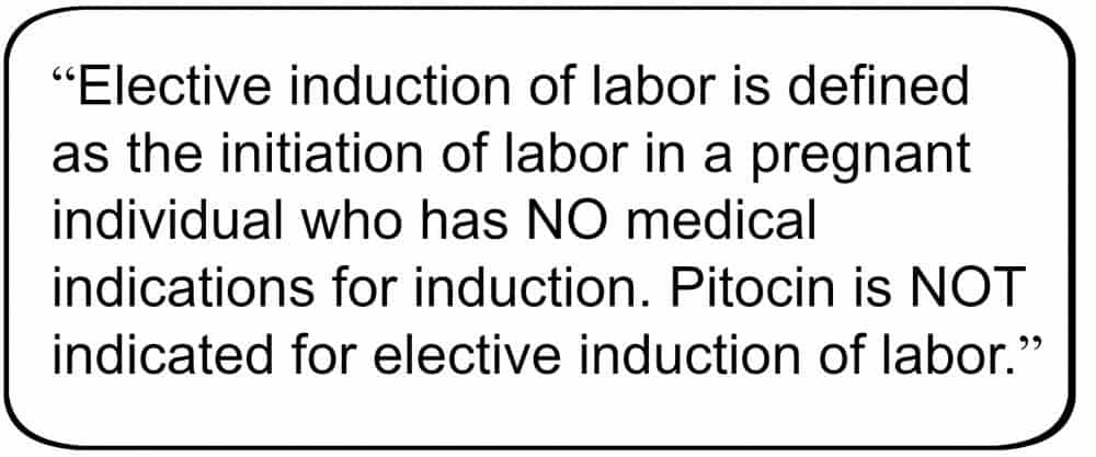Pitocin (from the package insert): Hemorrhage, High BP, Low Apgar Scores, IV drip package insert text