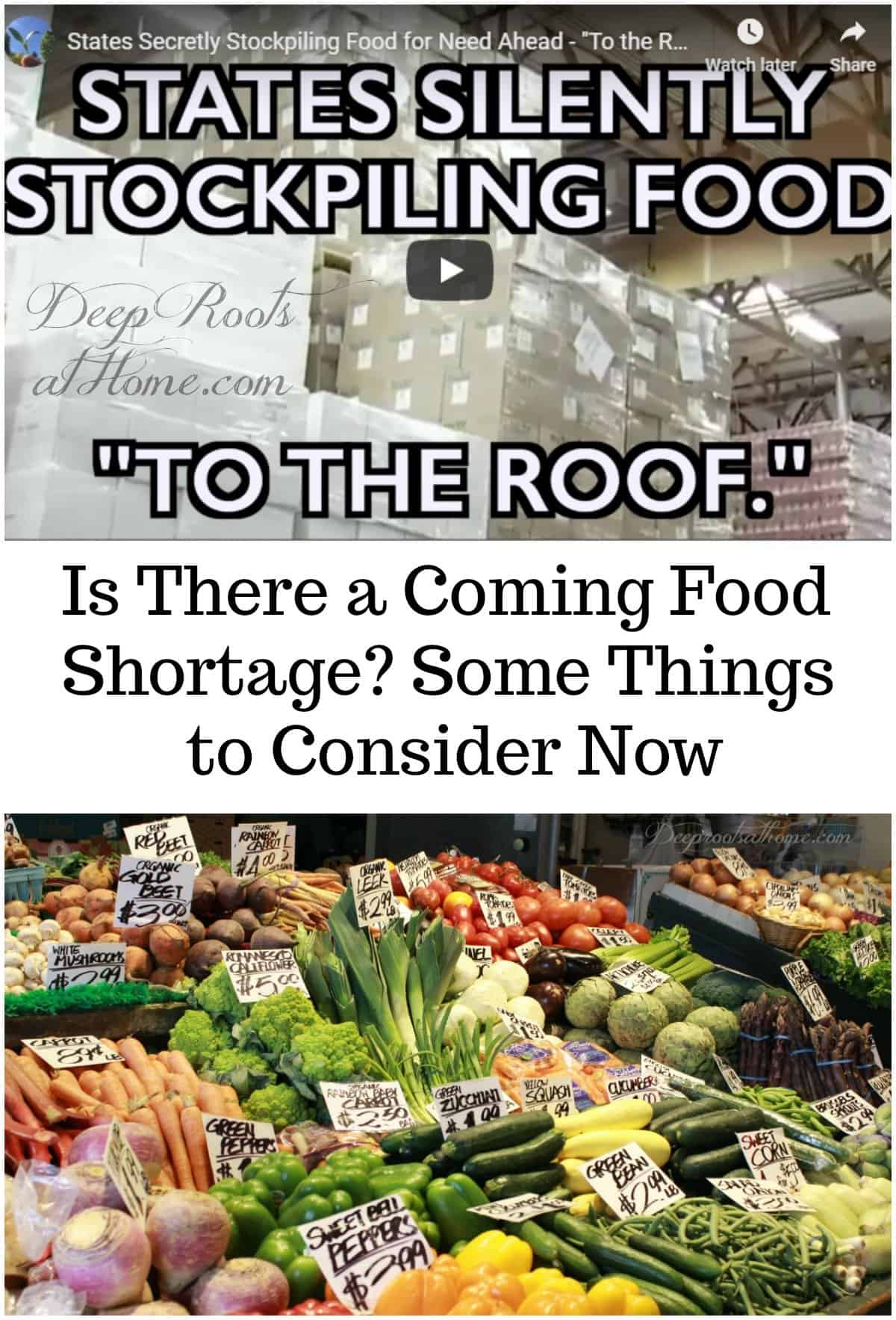 Is There a Coming Food Shortage? Some Things to Consider Now, produce