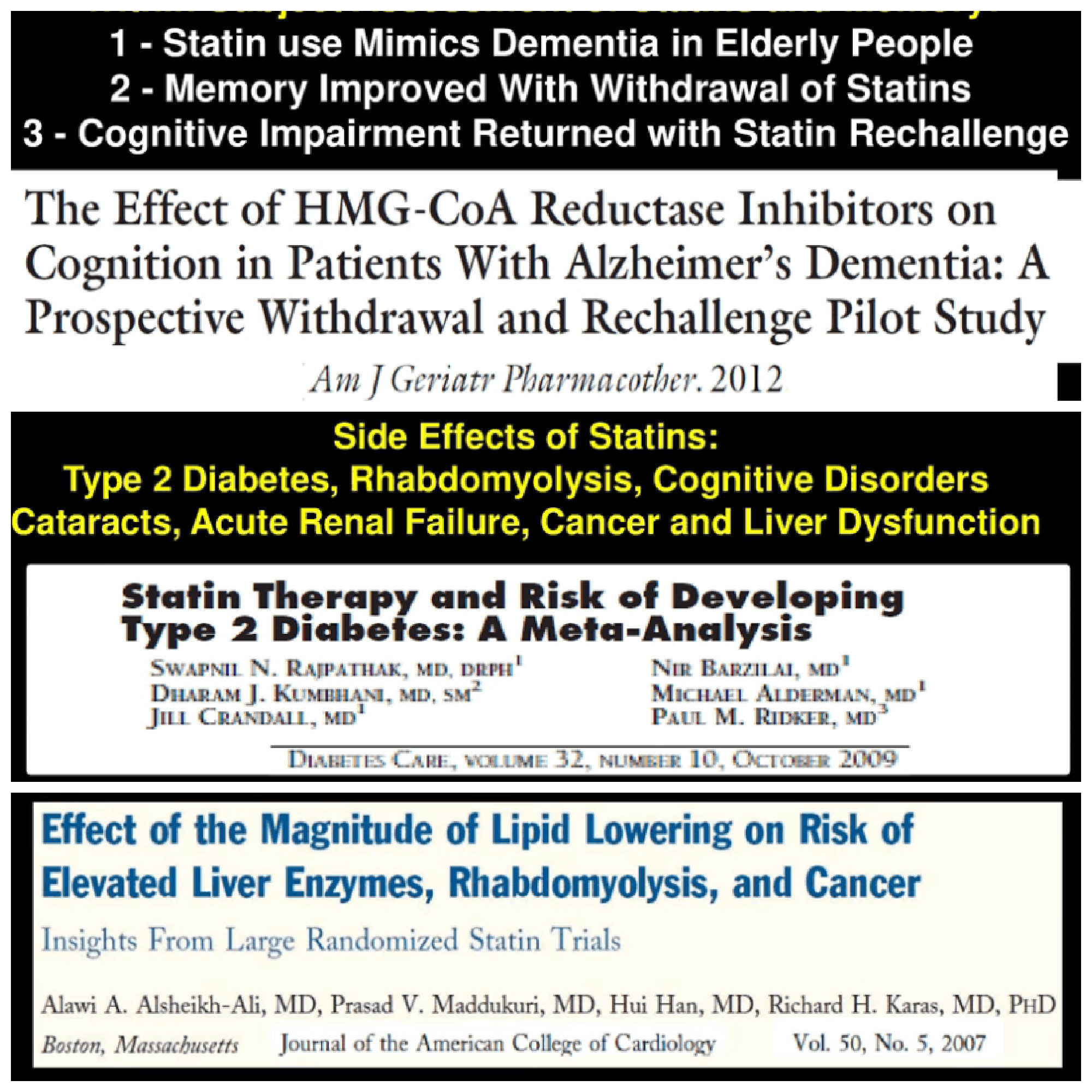 Links Between Statins & Diabetes type 2, Cognitive Decline & More Links Between Statins & Diabetes type 2, Cognitive Decline & More