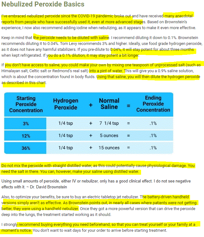 Dr. Mercola: Nebulized Peroxide, the Single Most Effective Early Strategy
