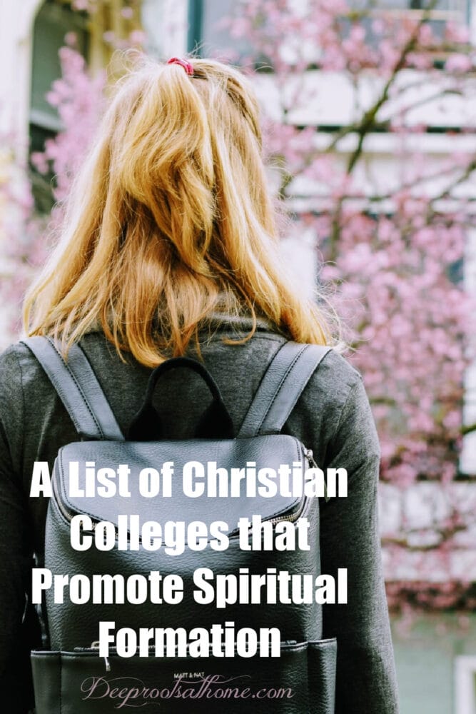 List: Christian Colleges that Promote Spiritual Formation, Wokeism