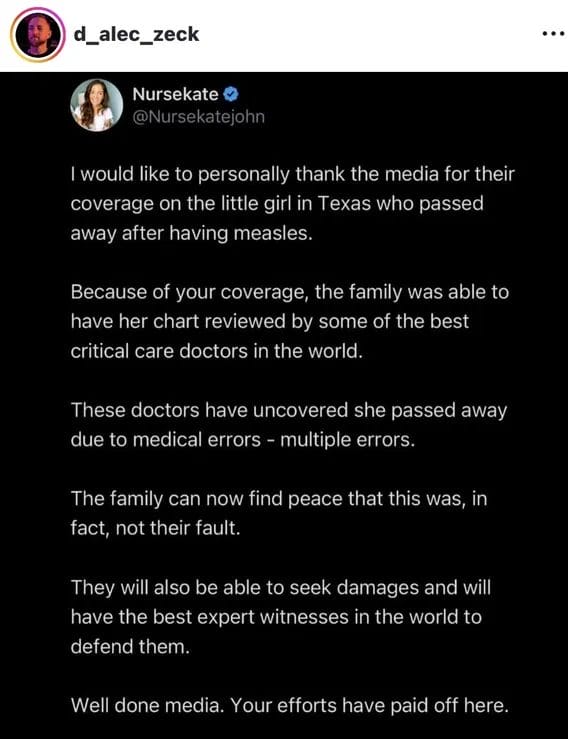 The REAL Story About the Texas Girl Who Died From Measles The REAL Story About the Texas Girl Who Died From Measles
