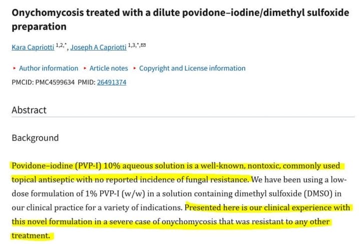 Eradicate Toenail Fungus w/ Iodine & DMSO For Good